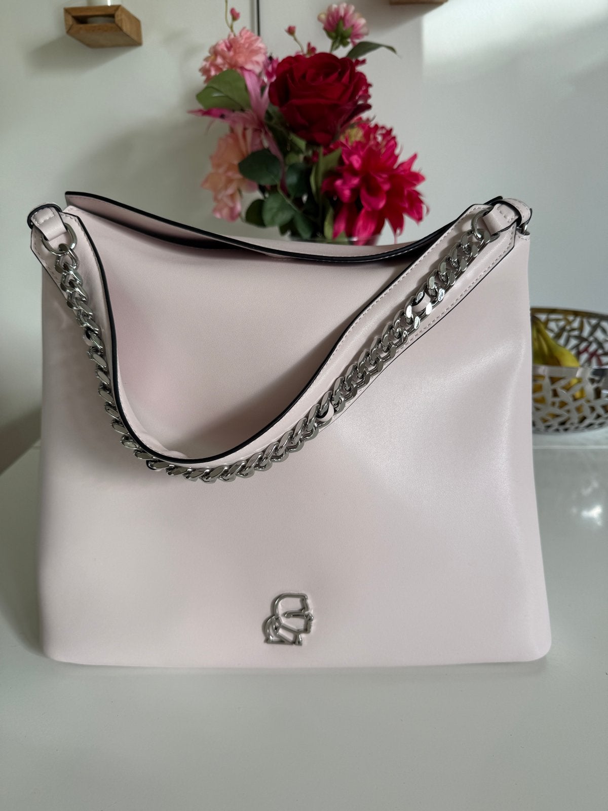 Karl Lagerfeld K/Pura Hobo roze leren Schoudertas, nieuw!, Ophalen, Nieuw, Roze, Schoudertasje