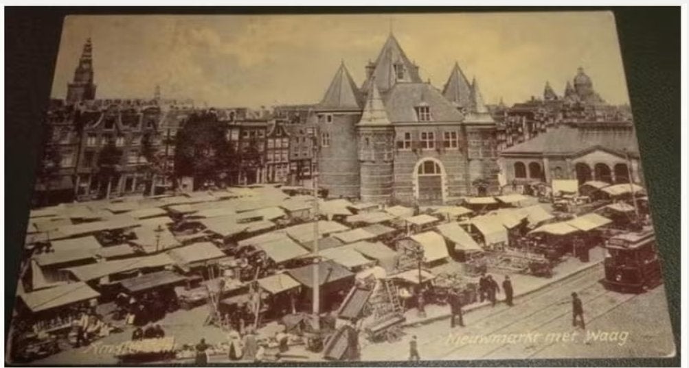 Amsterdam - Nieuwmarkt - Waag - Vishal, Verzenden, 1920 tot 1940, Gelopen, Noord-Holland