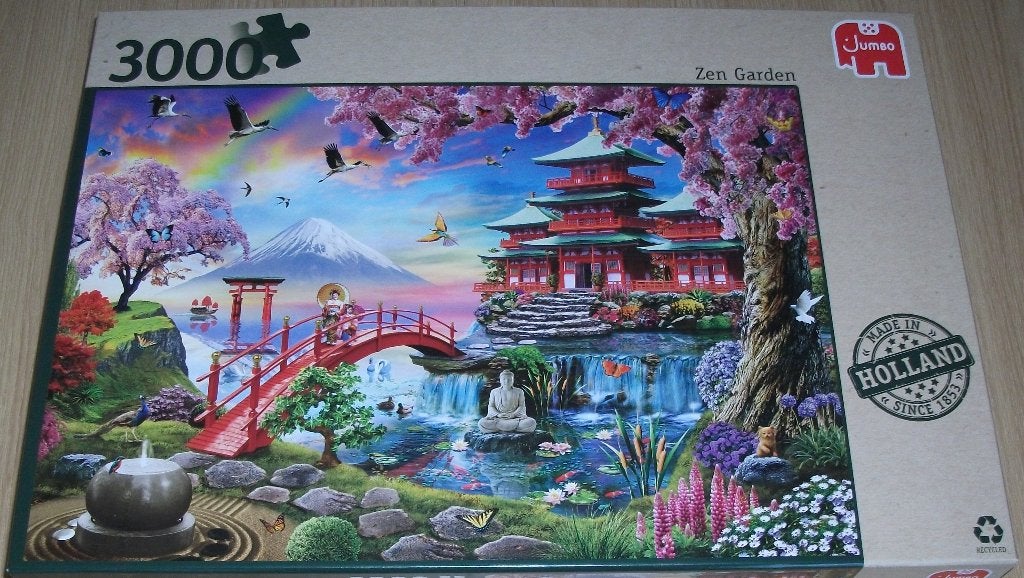 Puzzel *** ZEN-TUIN *** 3000 stukjes Jumbo, Hobby en Vrije tijd, Ophalen of Verzenden, Meer dan 1500 stukjes, Zo goed als nieuw