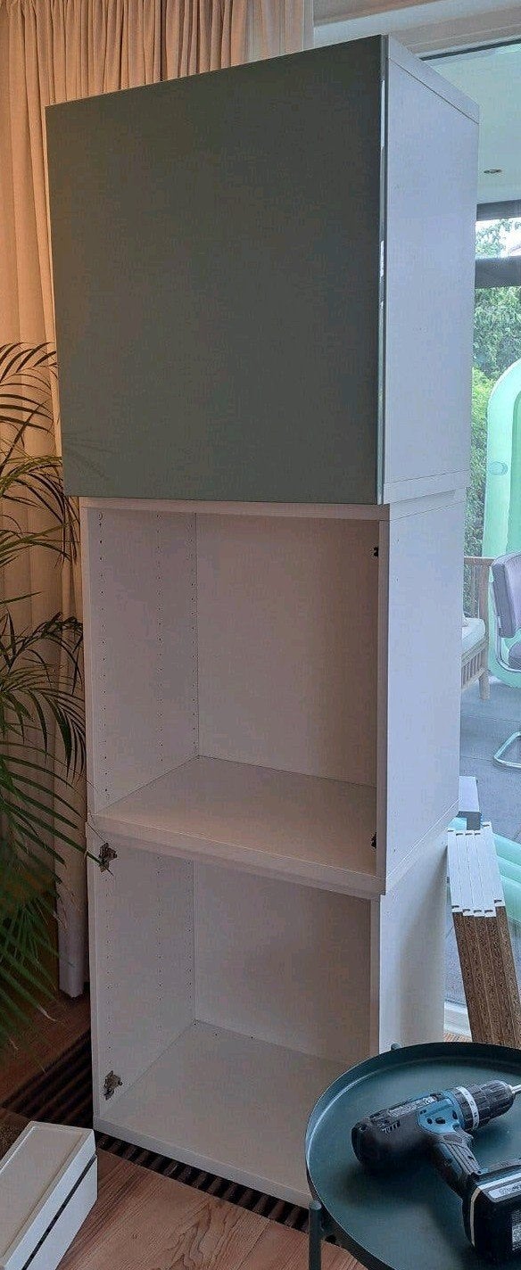 3x Ikea Besta wandkast lichtgroen hoogglans 60x64cm, Ophalen, Meerdere deuren, 50 tot 100 cm, Zo goed als nieuw