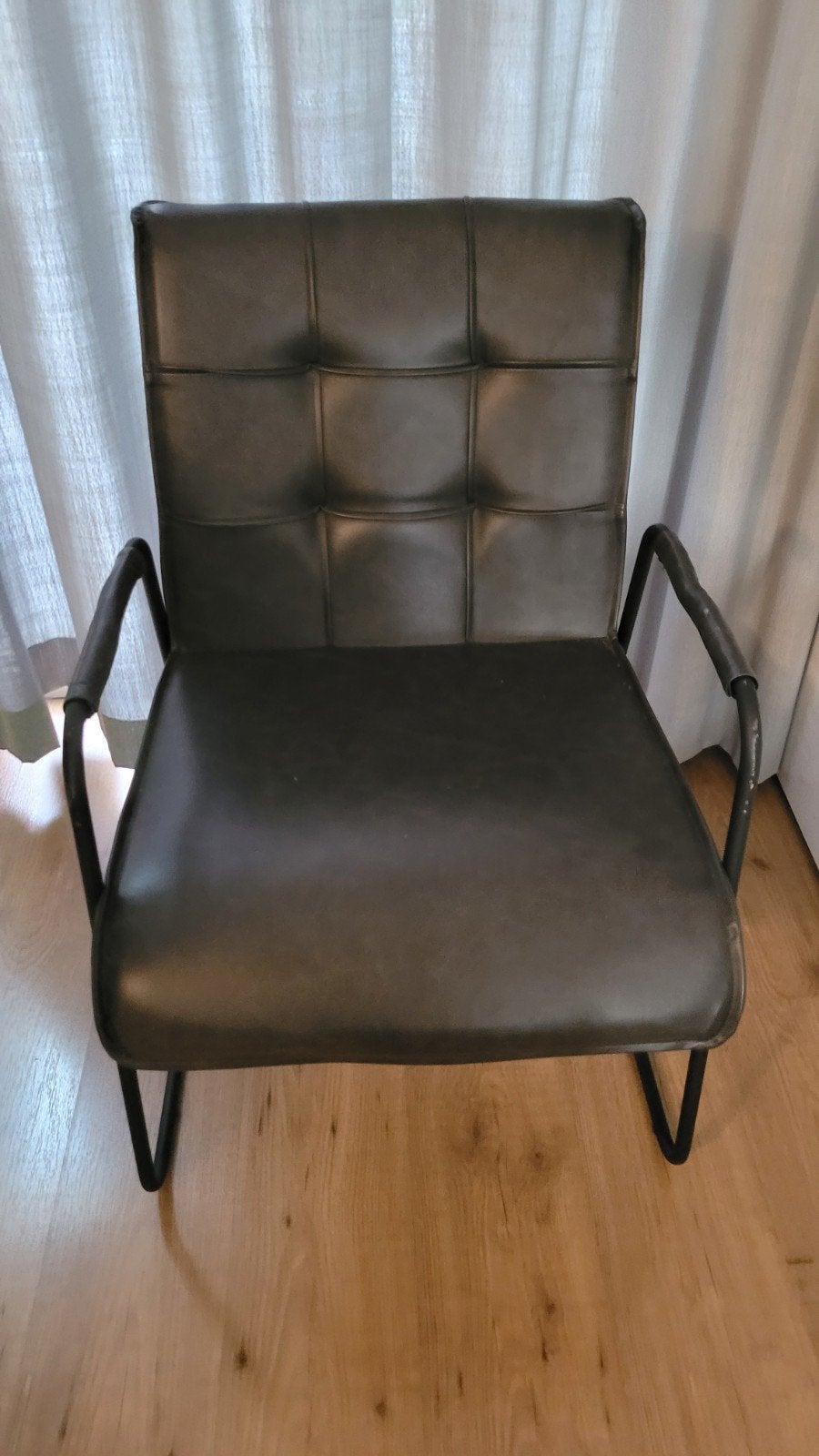 6 eetkamerstoelen, Ophalen, Gebruikt, Zwart, Metaal