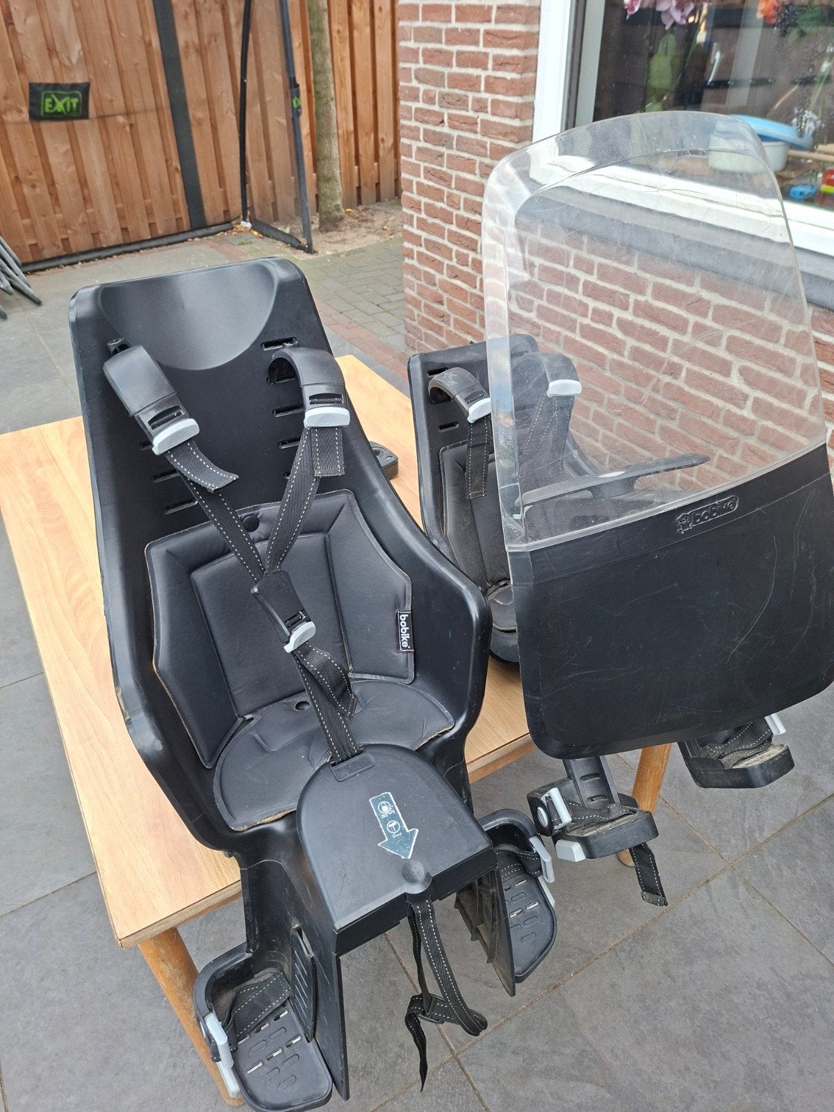 Bobike fietszitjes: voor en achter, inclusief windscherm, Ophalen, Achterzitje, 9 t/m 18 kg, Bobike