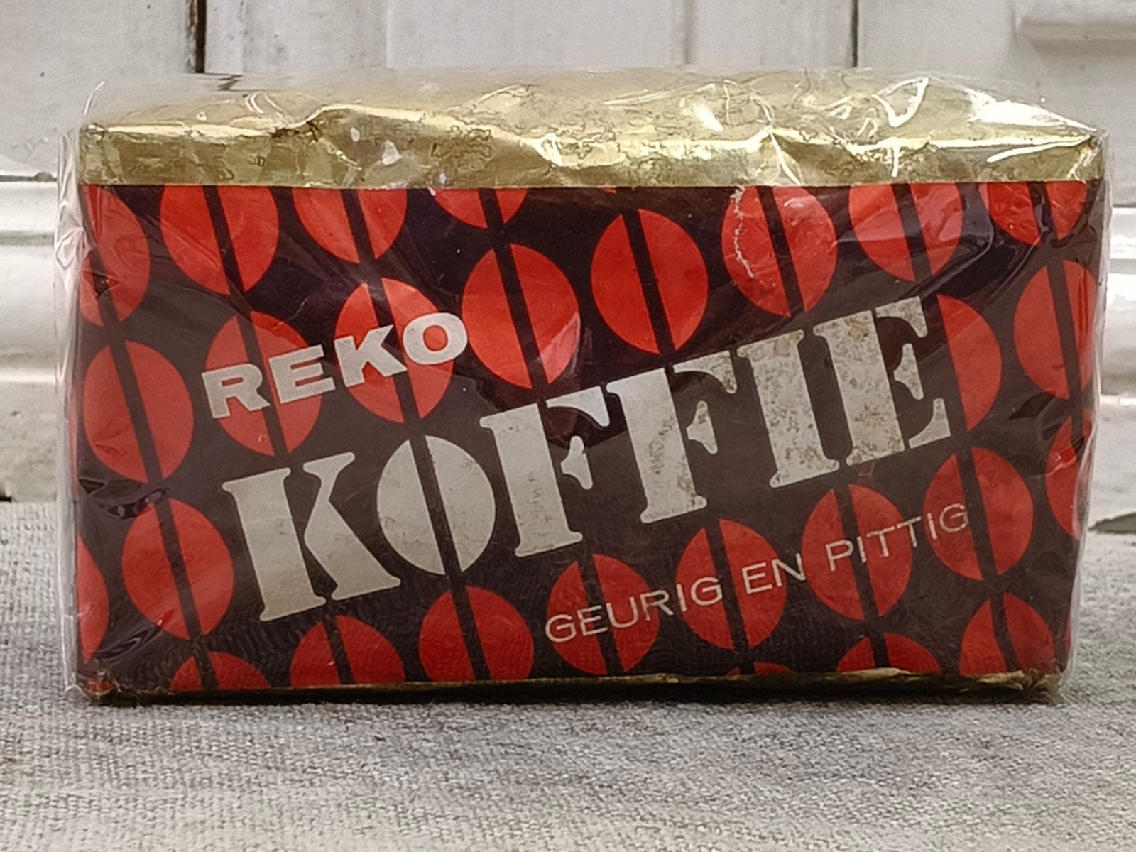 Oud vol pak Reko koffie, Verzamelen, Blikken, Ophalen of Verzenden, Gebruikt, Koffie