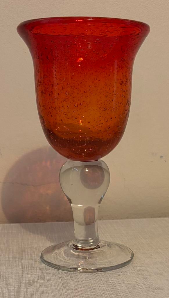Wijnglas wijn kelk bubbelglas, Ophalen of Verzenden