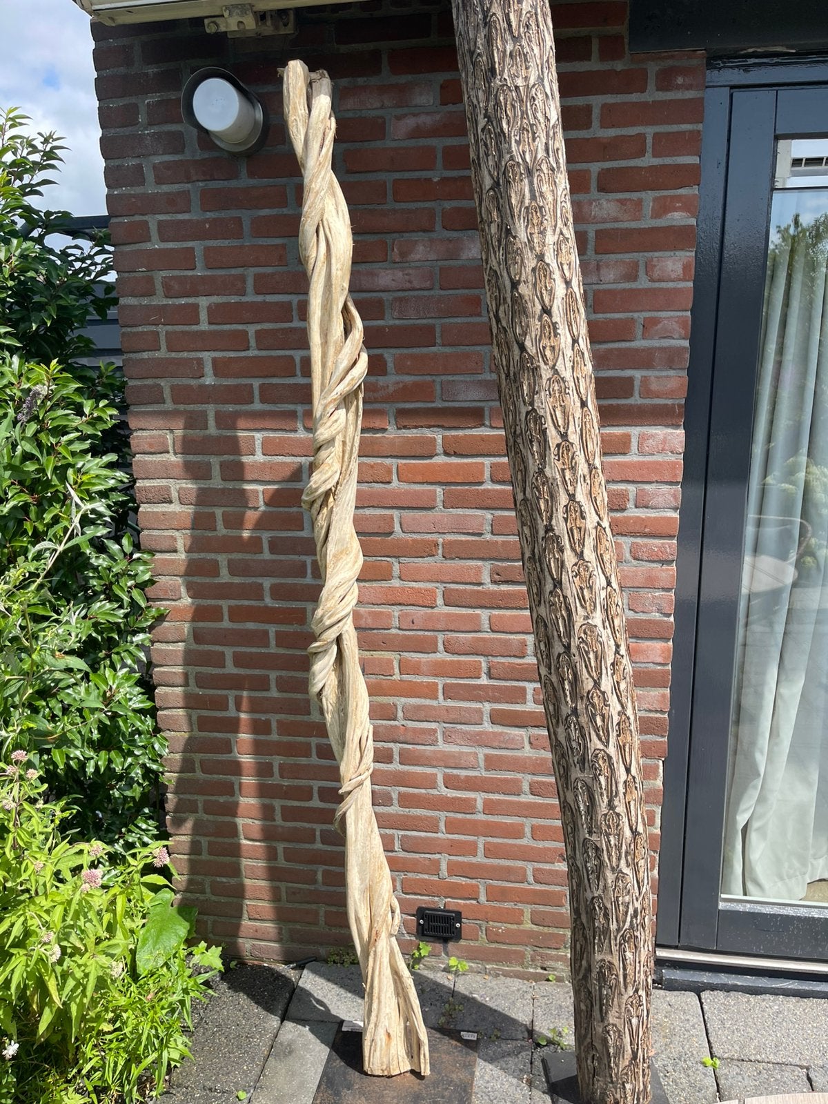 Mooie decoratieve palmboomstam plus wijnrank, Ophalen, Gebruikt