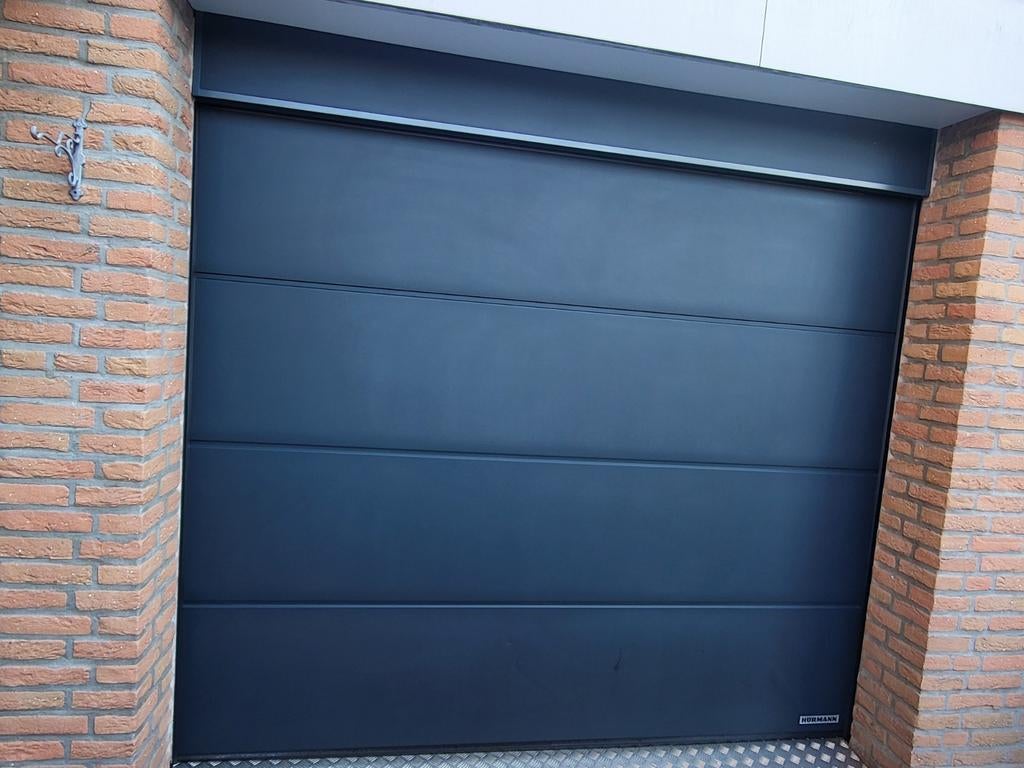 Hormann geïsoleerde garagedeur Antraciet RAL 7016, Ophalen, Overige kleuren, 200 cm of meer, 200 cm of meer