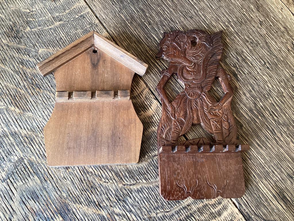 Lepelrekjes van hout 2 stuks voor, € 10, Antiek en Kunst, Curiosa en Brocante, Ophalen of Verzenden