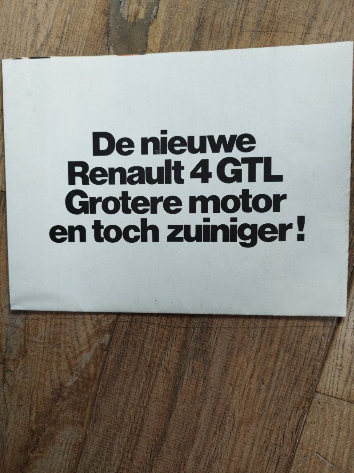 Renault 4 GTL brochure uit 1973 - Grotere motor en zuiniger!, Renault, Ophalen of Verzenden, Zo goed als nieuw, Renault