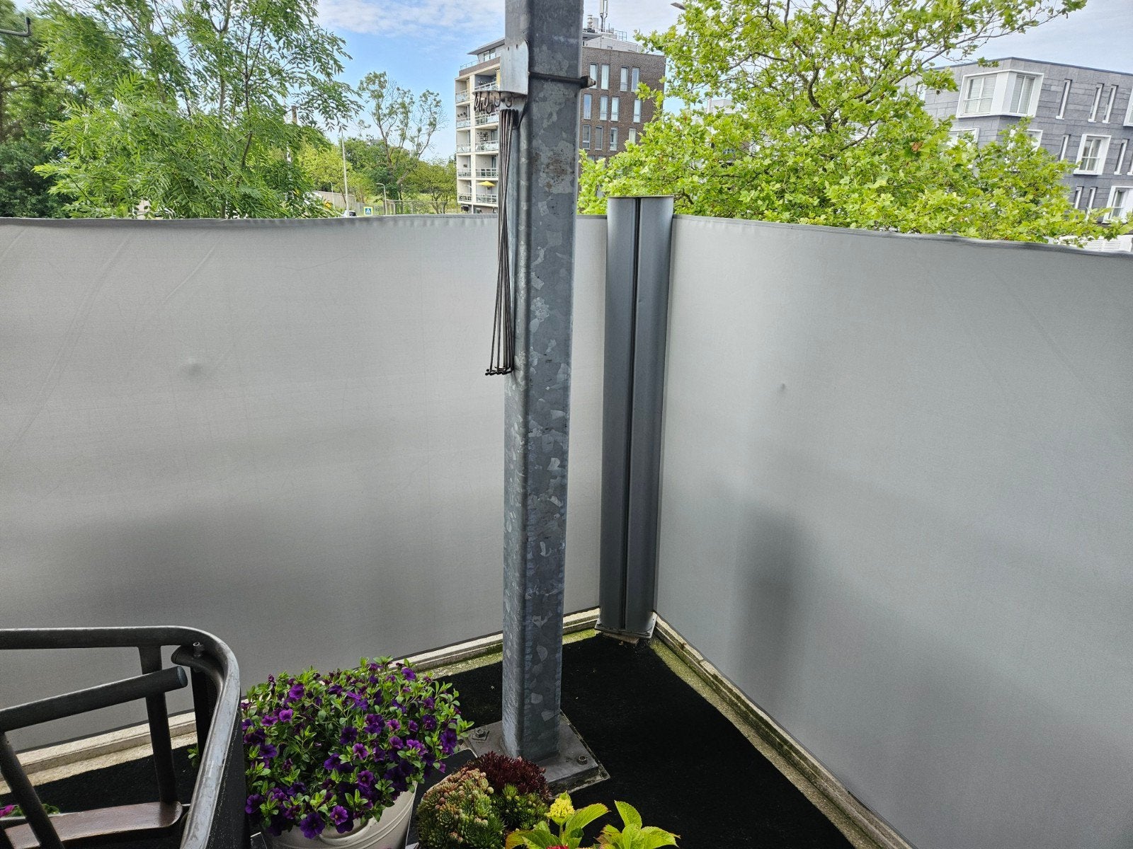 Dubbel windscerm., Ophalen, Gebruikt, Aluminium, 200 cm of meer
