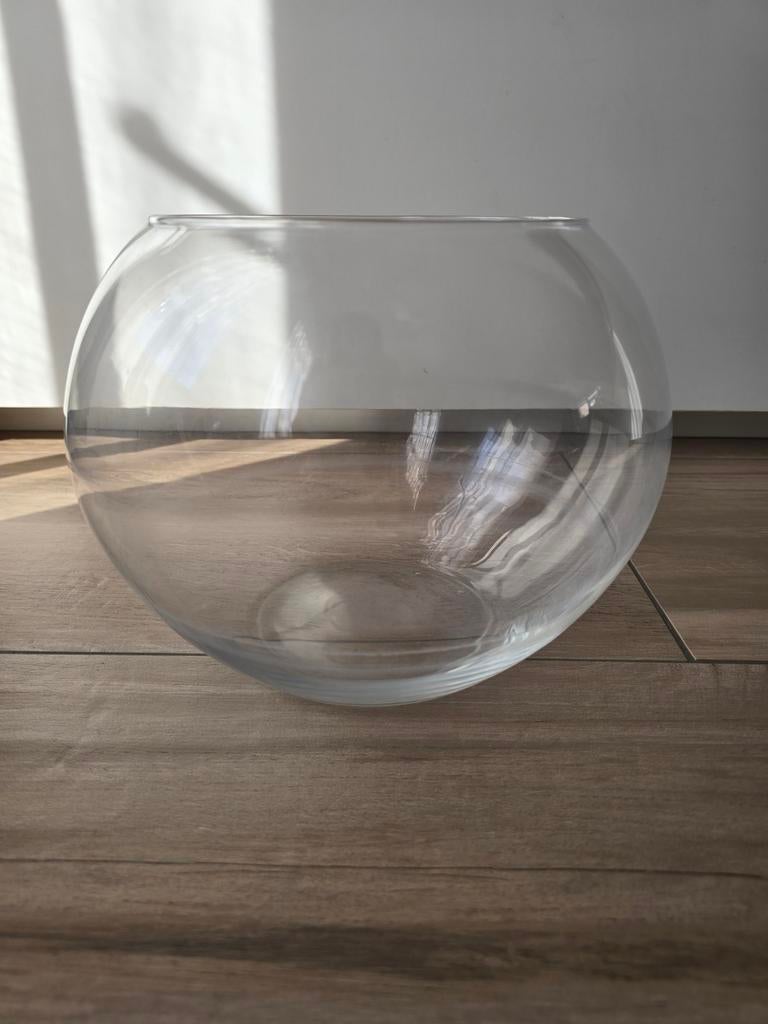 Vissenkom of leuke vaas voor tulpen, Ophalen, Overige kleuren, Glas, Minder dan 50 cm