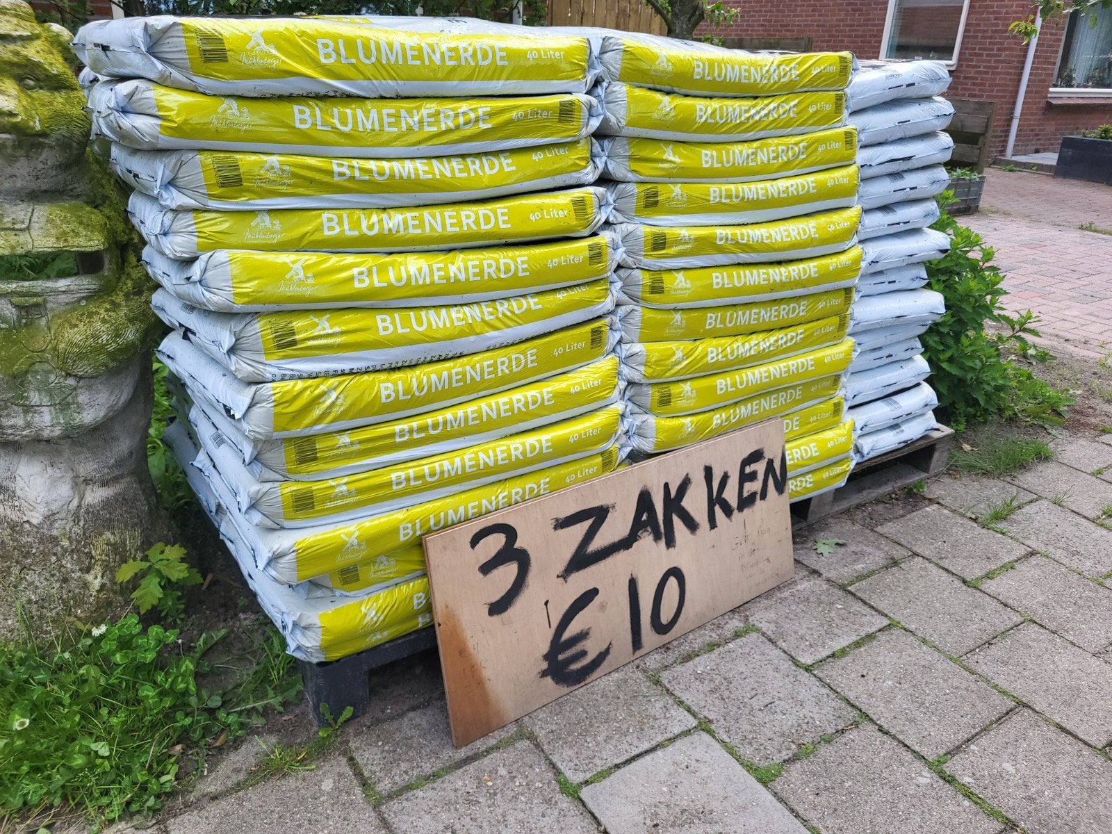 Potgrond 40L - 3 zakken voor €10, Ophalen, Nieuw