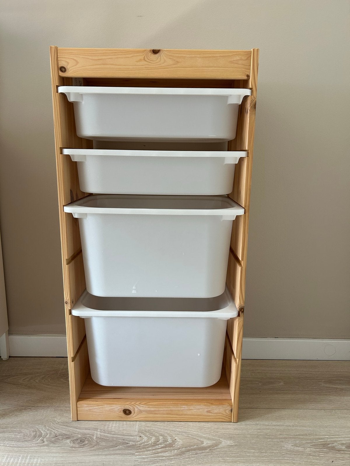 Ikea Trofast opbergkast met 4 bakken - grenen, Ophalen, Gebruikt, Minder dan 150 cm, Minder dan 100 cm