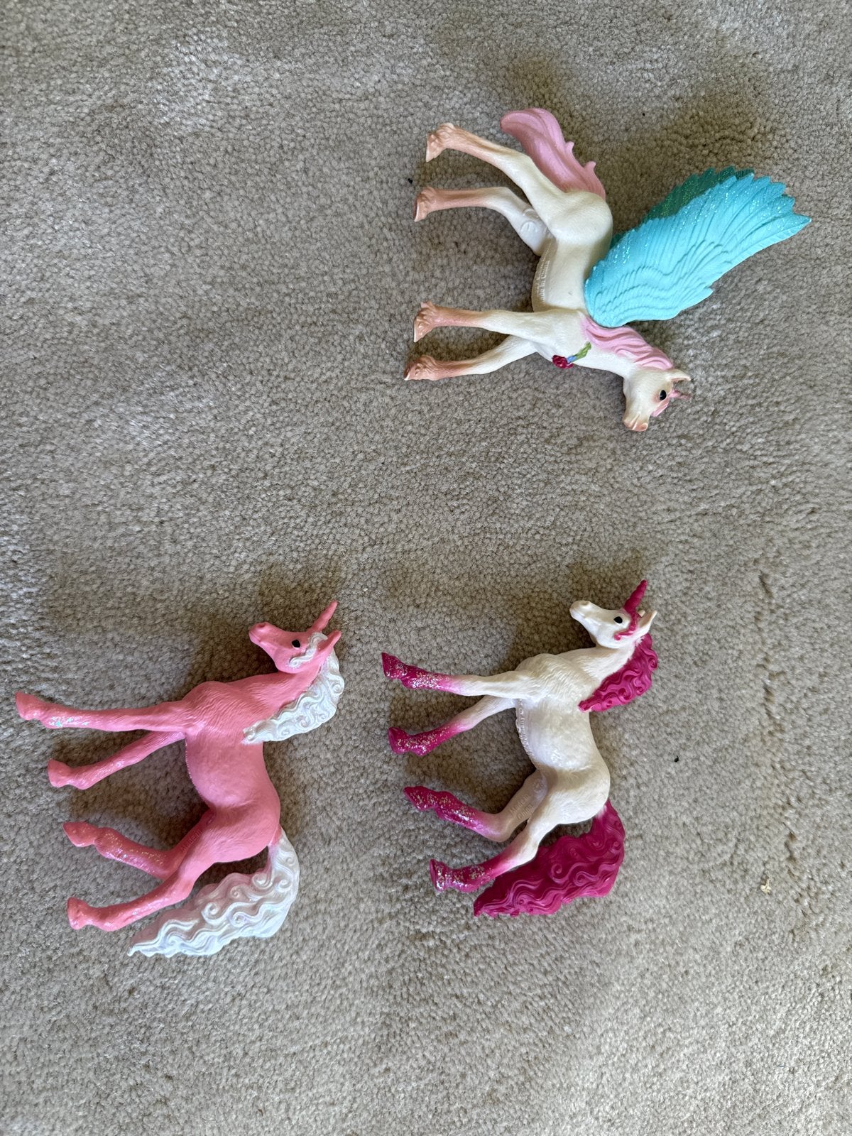 Set van 3 BAYALA eenhoornveulens sleigh incl gevleugeld, Ophalen of Verzenden, Zo goed als nieuw