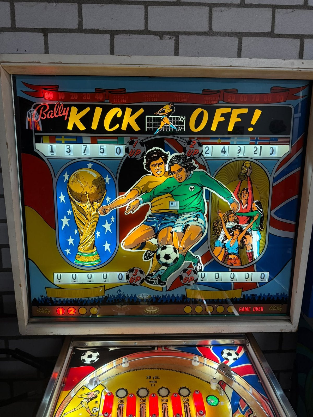 Kick Off Bally Flipperkast, Ophalen, Gebruikt, Elektronisch, Bally