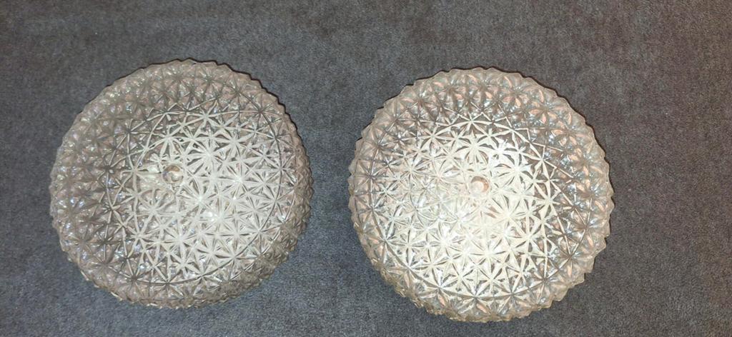 Vintage glazen plafonnières, Ophalen, Glas