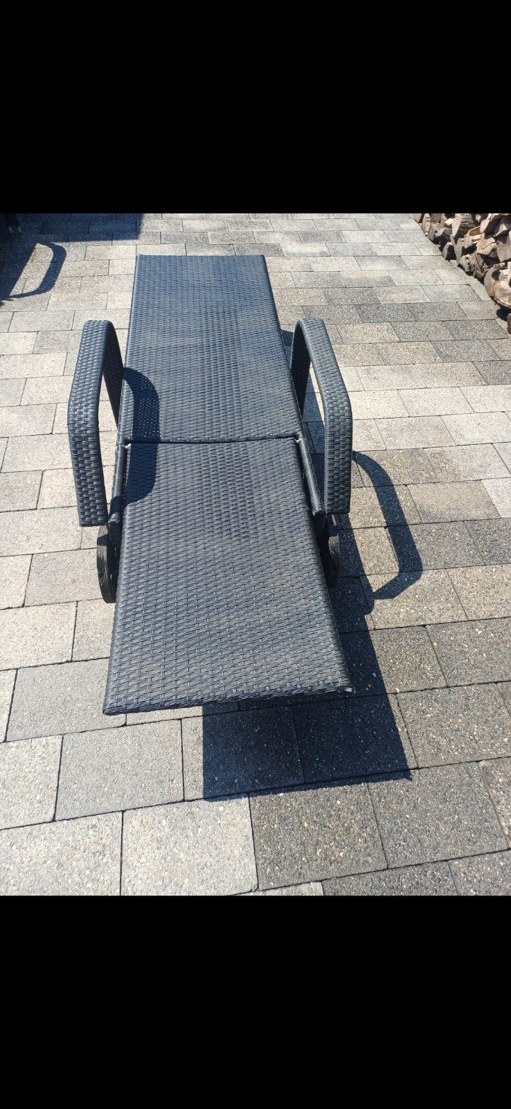 Ligbed,  verstelbaar, Tuin en Terras, Ligbedden, Ophalen of Verzenden, Gebruikt, Kunststof, Verstelbaar