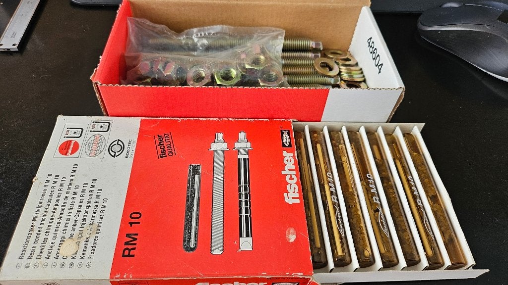 10 CHEMISCHE ANKERS * FISCHER * RGM 10x 130 mm., Ophalen of Verzenden, Nieuw, 50 tot 100 mm, Bouten of Moeren