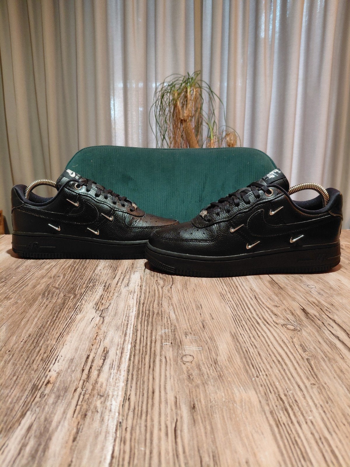 Nike Air Force 1 LX 'Mini Swooshes - Silver' Size 38, Zwart, Nike, Ophalen of Verzenden, Sneakers of Gympen