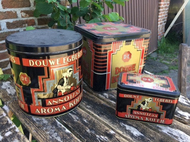 Nostalgische Douwe Egbert blikken, Verzamelen, Blikken, Ophalen of Verzenden, Gebruikt, Overige, Douwe Egberts
