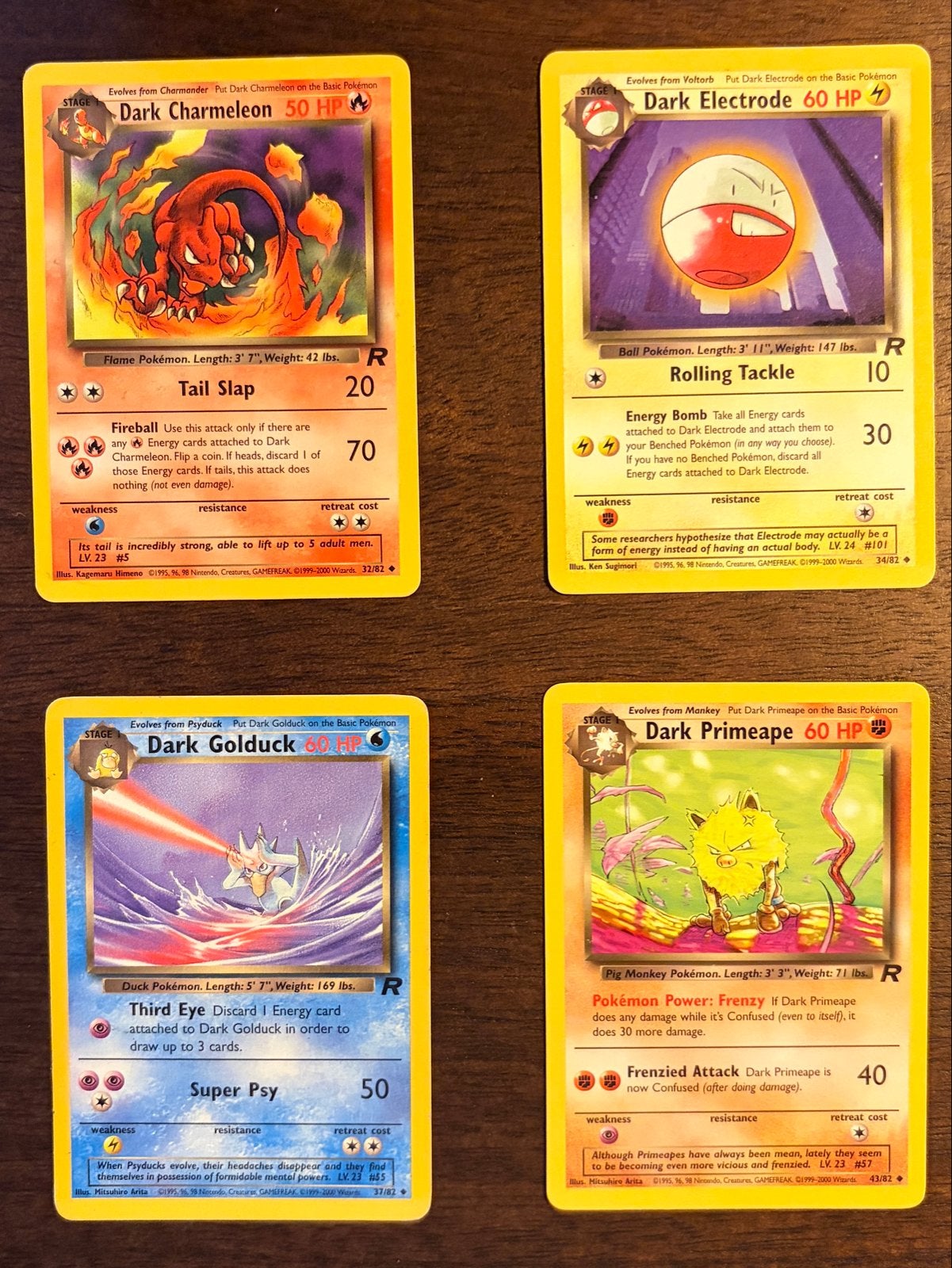 Pokémon Kaarten Set: Dark Charmeleon, Electrode, Golduck, Pr, Hobby en Vrije tijd, Verzamelkaartspellen | Pokémon, Verzenden, Zo goed als nieuw