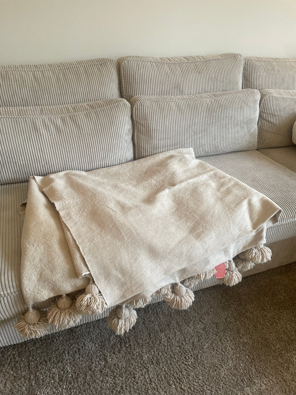 Handgeweven Marokkaanse Plaid - Berber Stijl, Huis en Inrichting, Ophalen of Verzenden, Zo goed als nieuw, Plaid, Handgemaakt