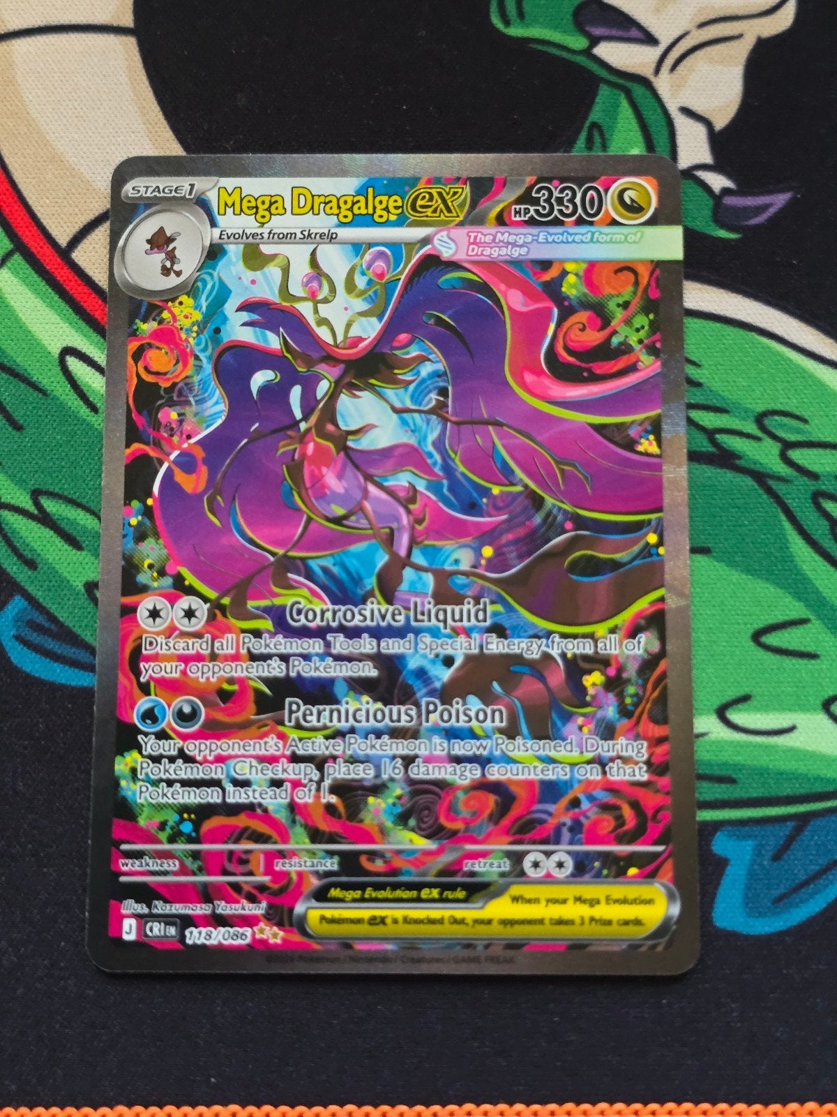 Mega Dragalge EX chaos rising SIR, Ophalen of Verzenden, Zo goed als nieuw, Losse kaart, Foil
