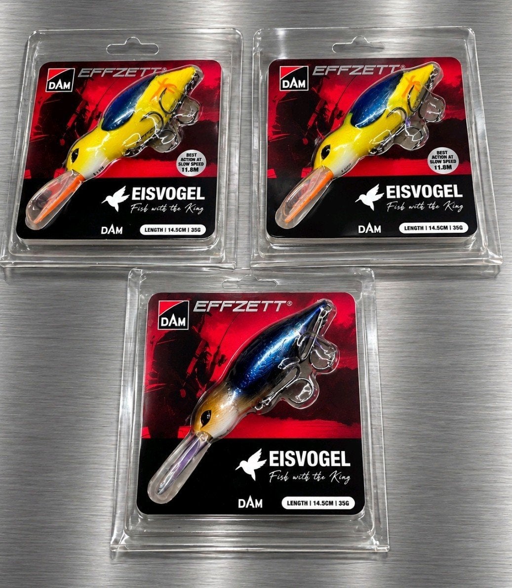 3x DAM EFFZETT Eisvogel 14.5cm / 35gr

incl gratis nieuwe Fl, Ophalen of Verzenden, Nieuw, Overige typen