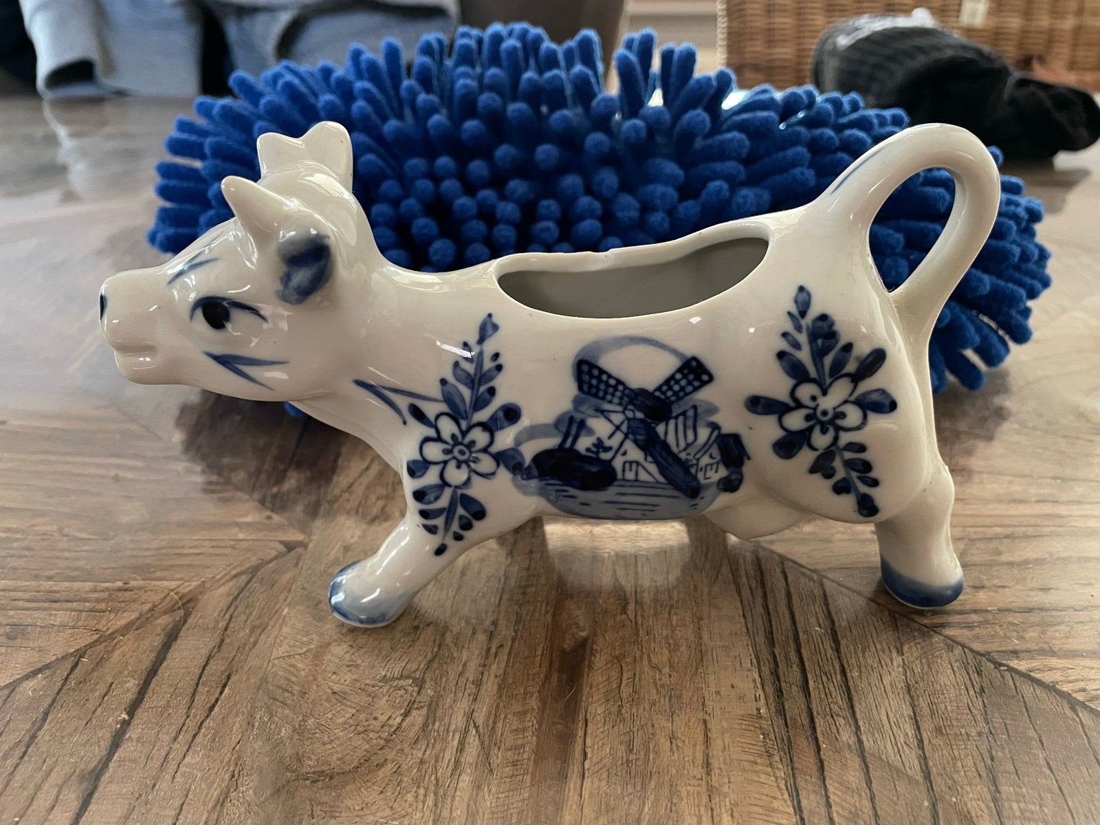 Delfts Blauw Roomkannetje Koe - Handbeschilderd, Antiek en Kunst, Ophalen of Verzenden