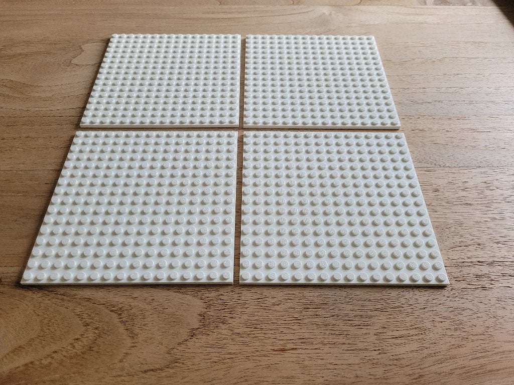 Partij N773=4x Nieuwe dikke witte Lego platen 16x16, Kinderen en Baby's, Speelgoed | Duplo en Lego, Lego, Lego, Nieuw, Ophalen of Verzenden