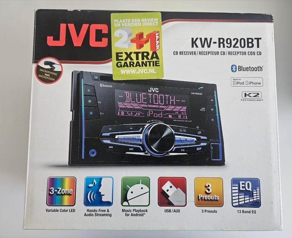 JVC KW-R920BT 2DIN Autoradio - Multicolor, Ophalen