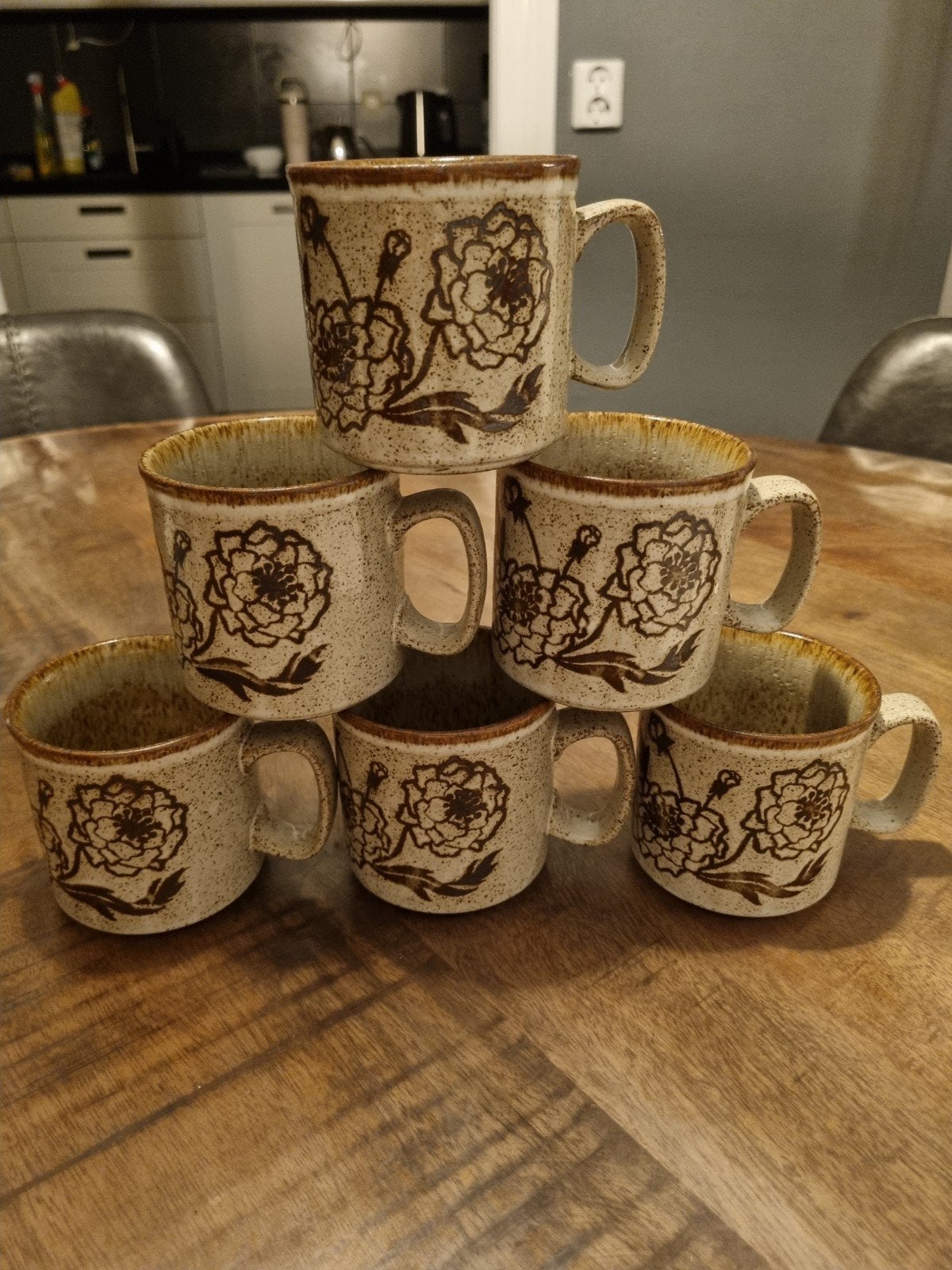 Set van 6 Dunoon vintage mokken - Made in Scotland, Ophalen of Verzenden