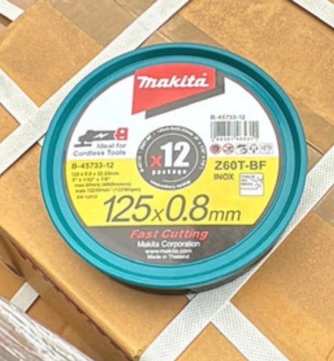 Makita 12 x Doorslijpschijf 125x0.8mm Inox - Nieuw, Hwhandel, Nieuw, Ophalen of Verzenden, Hehandel