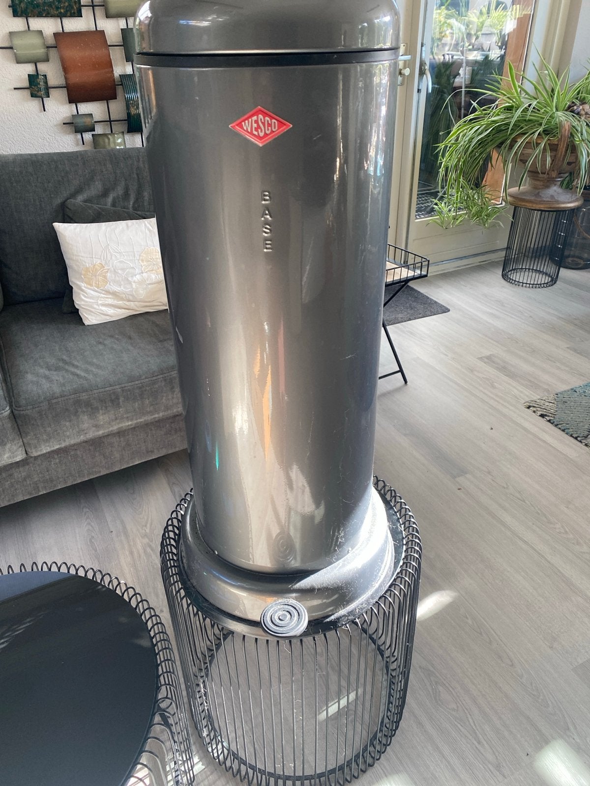 Wesco Base Pedaalemmer - Grijs, 60 liter, Gebruikt, Met pedaal, 40 liter of meer, Ophalen of Verzenden