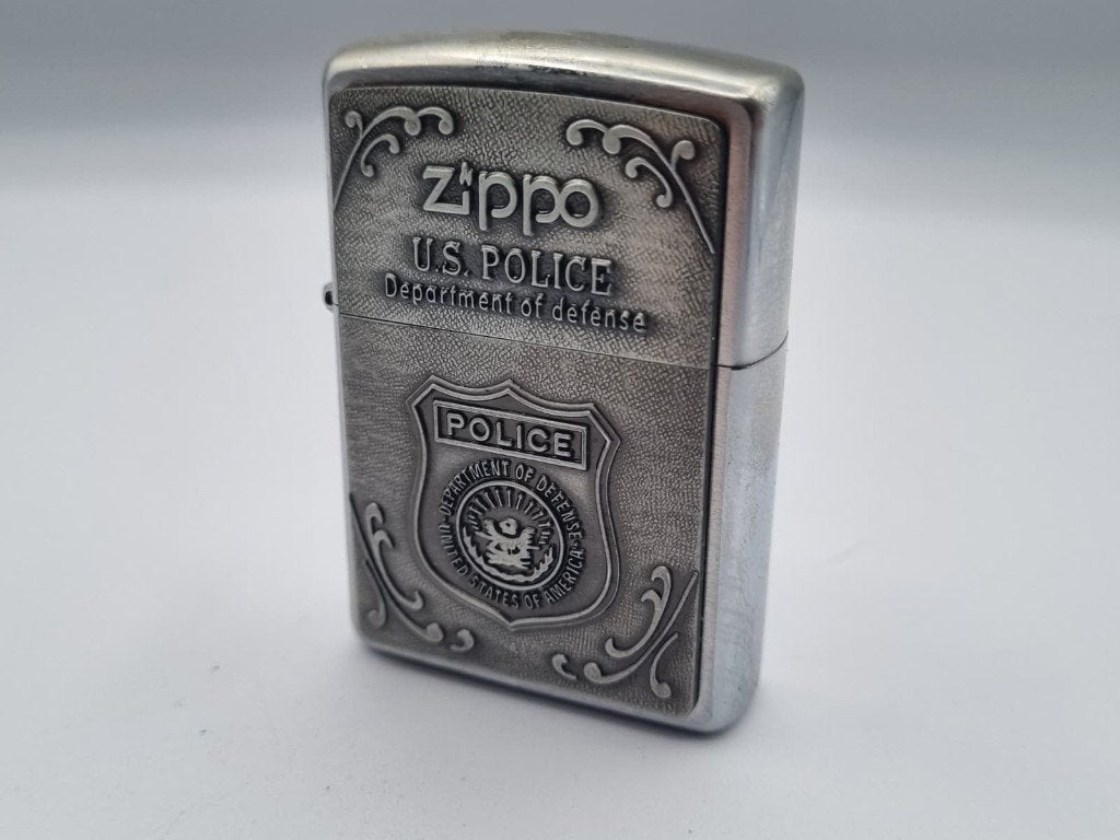 Zippo U.S. Police Department of Defense 1998 Aansteker, Verzamelen, Verzenden, Zo goed als nieuw, Aansteker