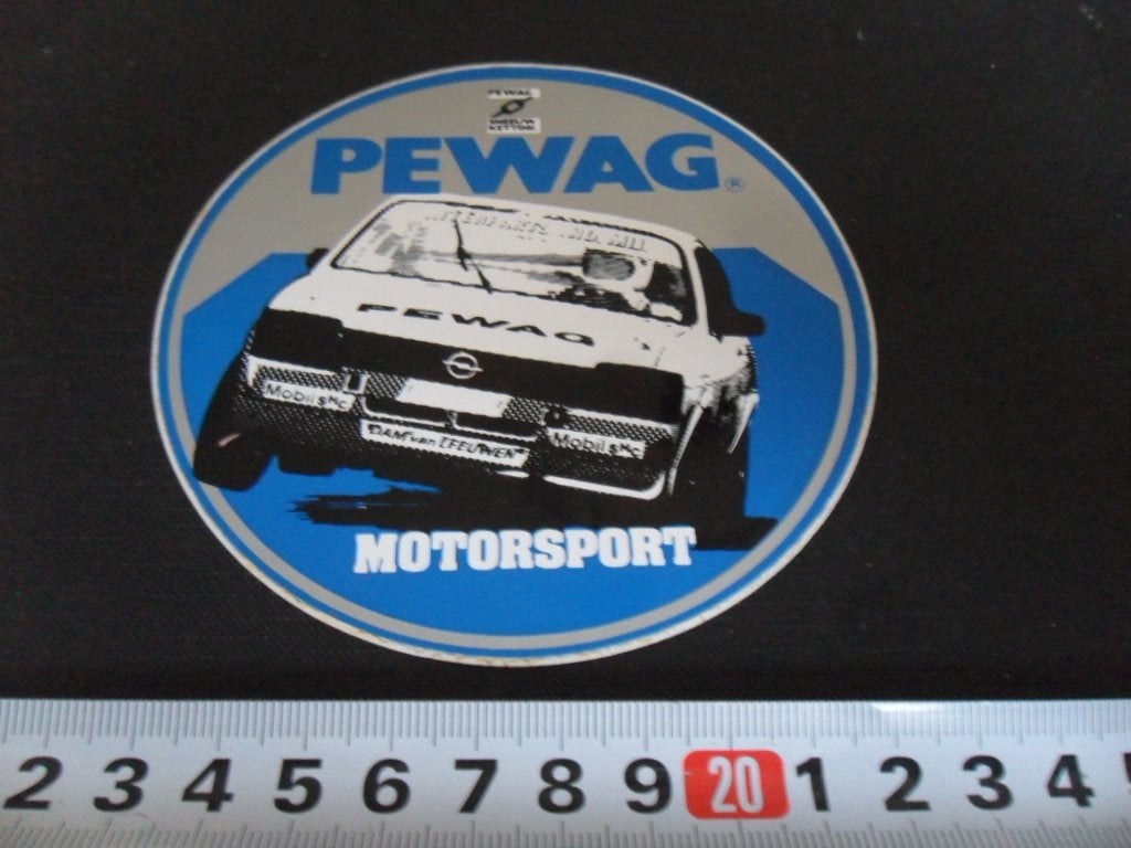 sticker PEWAG sneewketting motorsport opel dam van leeuwen, Ophalen of Verzenden, Zo goed als nieuw