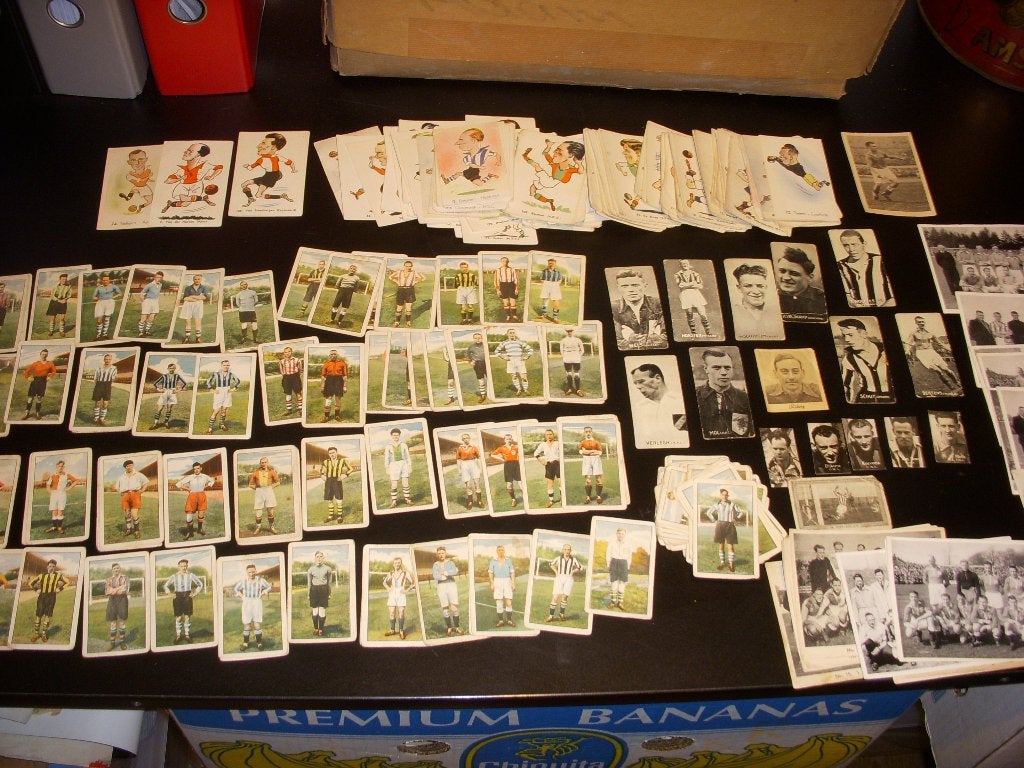 ZEER grote kavel voetbalplaatjes jaren 30/40 en 50, Ophalen of Verzenden, Gebruikt, Feyenoord, Poster, Plaatje of Sticker