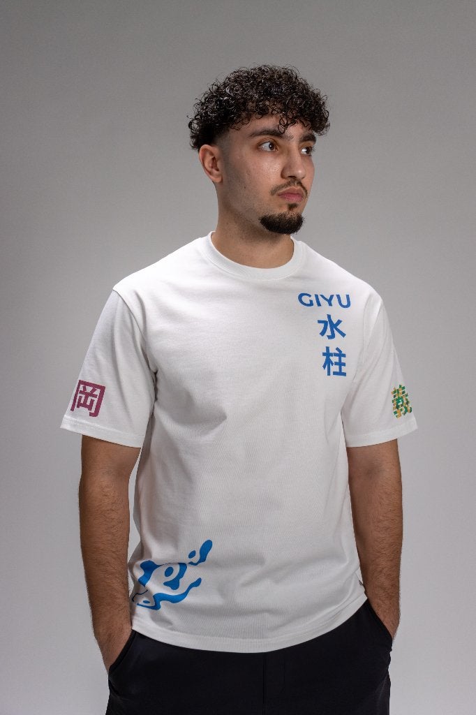 Anime Demon Slayer Shirt - Giyu Tomioka, Kleding | Heren, T-shirts, DLC Brothers, Wit, Nieuw, Ophalen of Verzenden