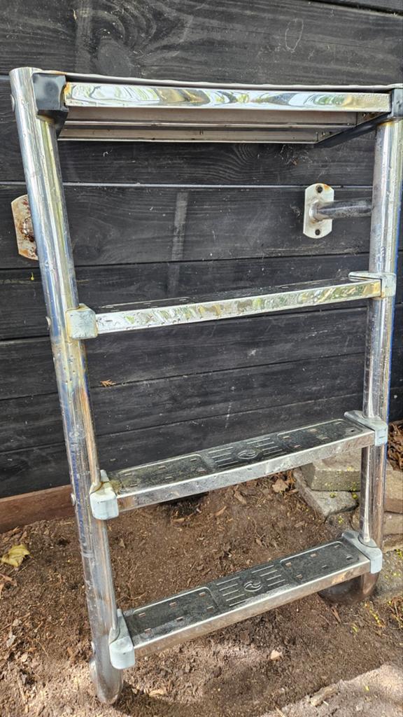 Rvs trap 100 hoog x 55 breed boot zwembad, Ophalen, Ankeren en Afmeren, Zeilboot of Motorboot