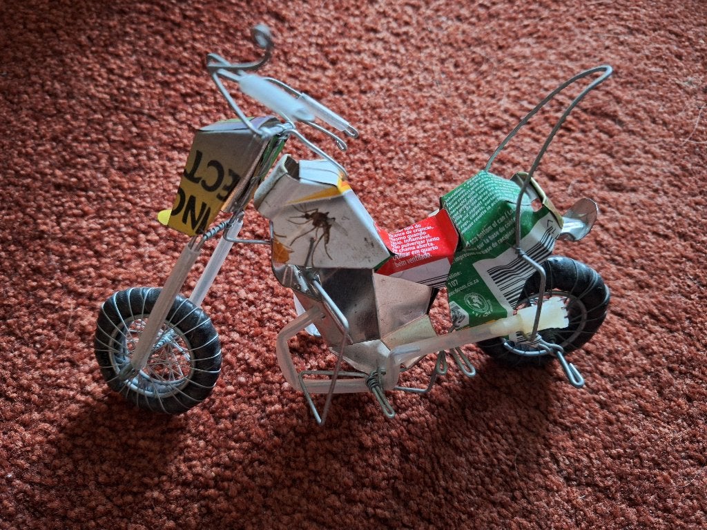 Blikken speelgoed motorfiets, Ophalen of Verzenden, Zo goed als nieuw