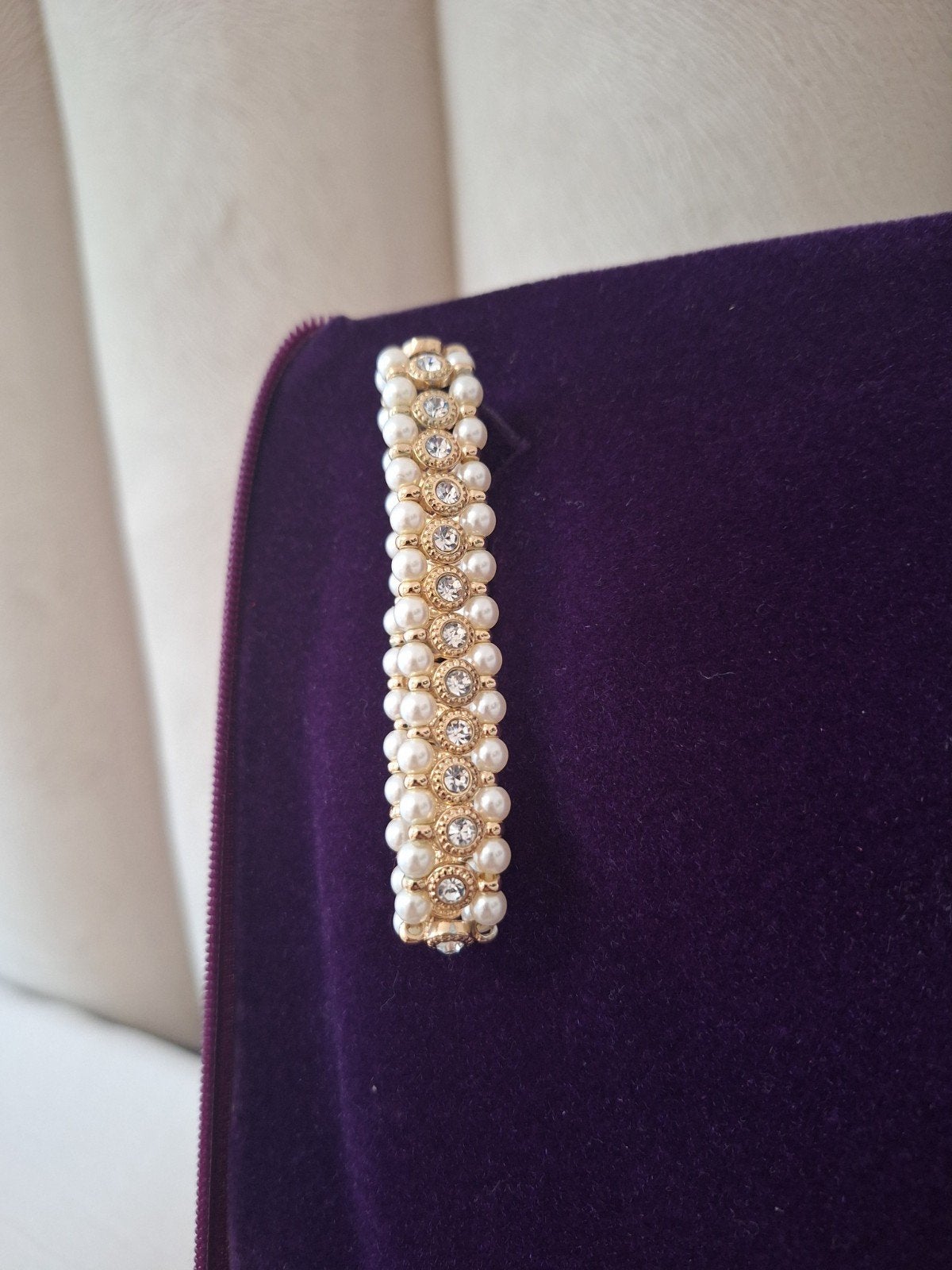 Elegante armband met Parels en Kristallen, Overige materialen, 4 tot 7 cm, Met kristal, Ophalen of Verzenden