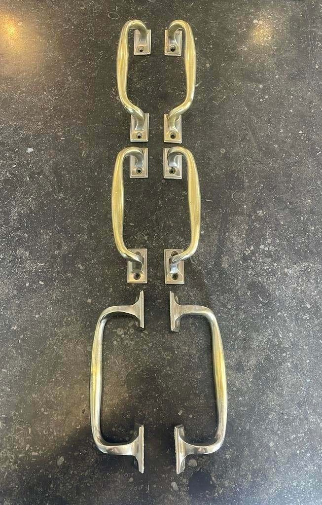 3x set Prachtige Deurgrepen Art Deco ANTIEK ensuite Grepen, Ophalen of Verzenden, Koper of Messing, Overige typen