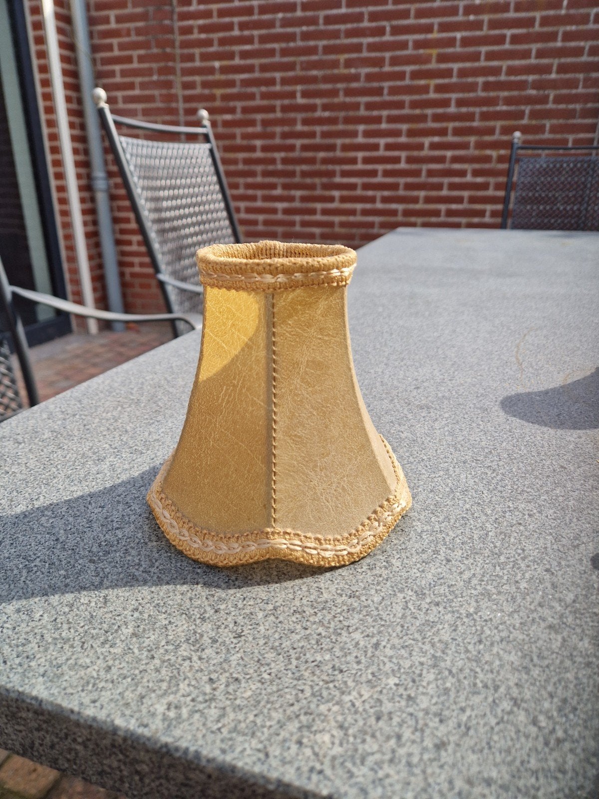 retro lampenkapjes, Huis en Inrichting, Lampen | Lampenkappen, Ophalen, Gebruikt, Natuurlijk materiaal, Crème