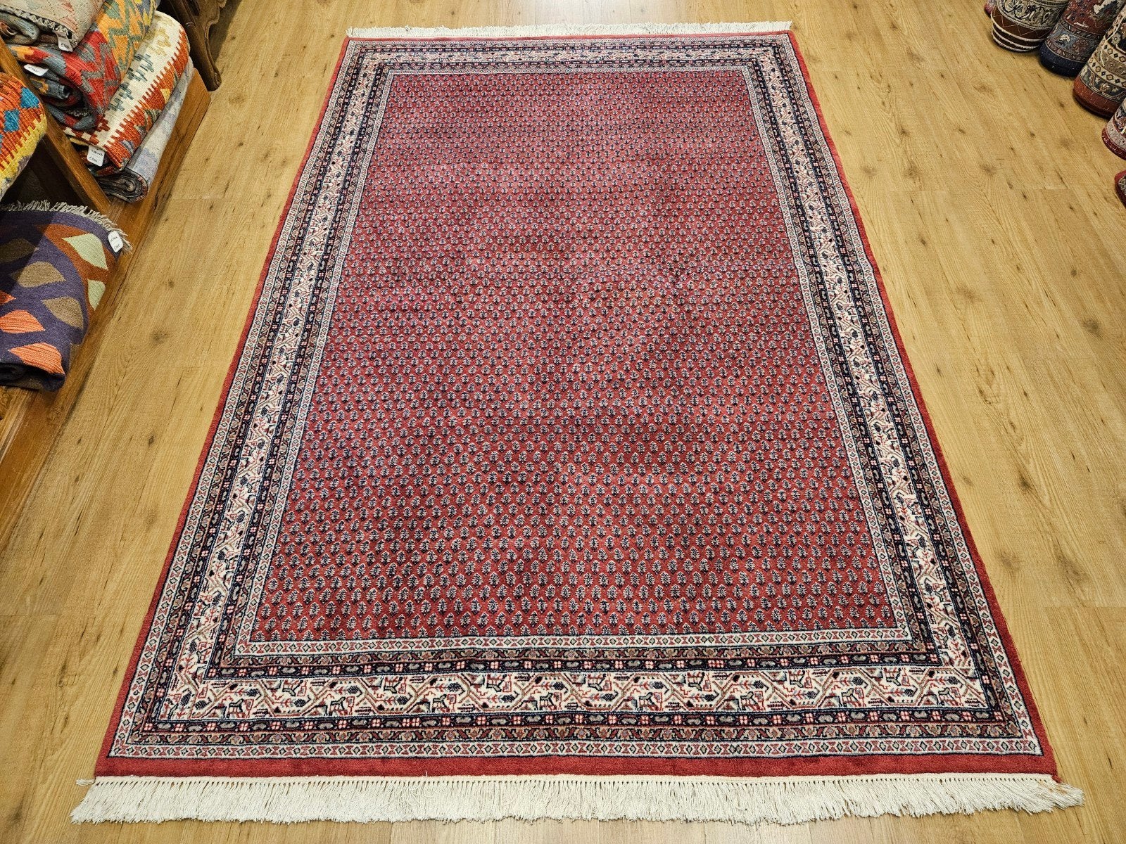 Handgeknoopt oosters tapijt mir 266x182, Info@SlatsAntiek.nl, 150 tot 200 cm, Vof Slats Antiek, Ophalen of Verzenden