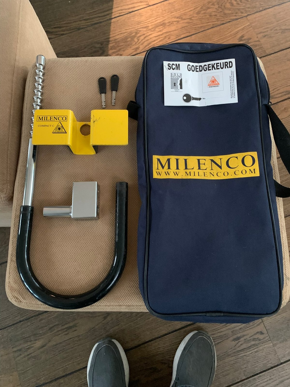 Milenco wielklem SCM keurmerk 2 sleutels, Ophalen of Verzenden, Zo goed als nieuw