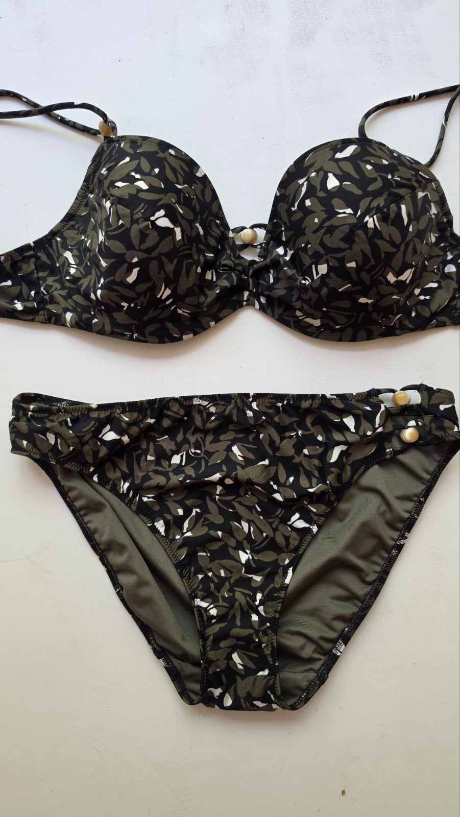 Marie Jo bikini set 75D / 38 groen print, Ophalen of Verzenden, Zo goed als nieuw, Groen, Bikini