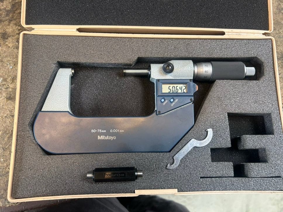 Mitutoyo digitale micrometer 50-75mm, Ophalen of Verzenden, Zo goed als nieuw
