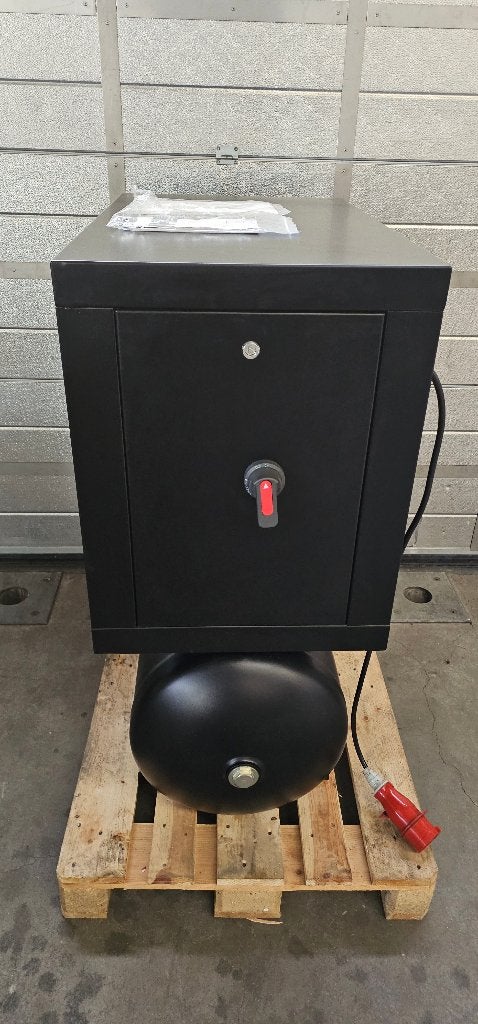 HBM schroefcompressor 5,5 pk - 160 liter luchttank, Zo goed als nieuw, 6 tot 10 bar, 100 liter of meer, 400 tot 800 liter/min