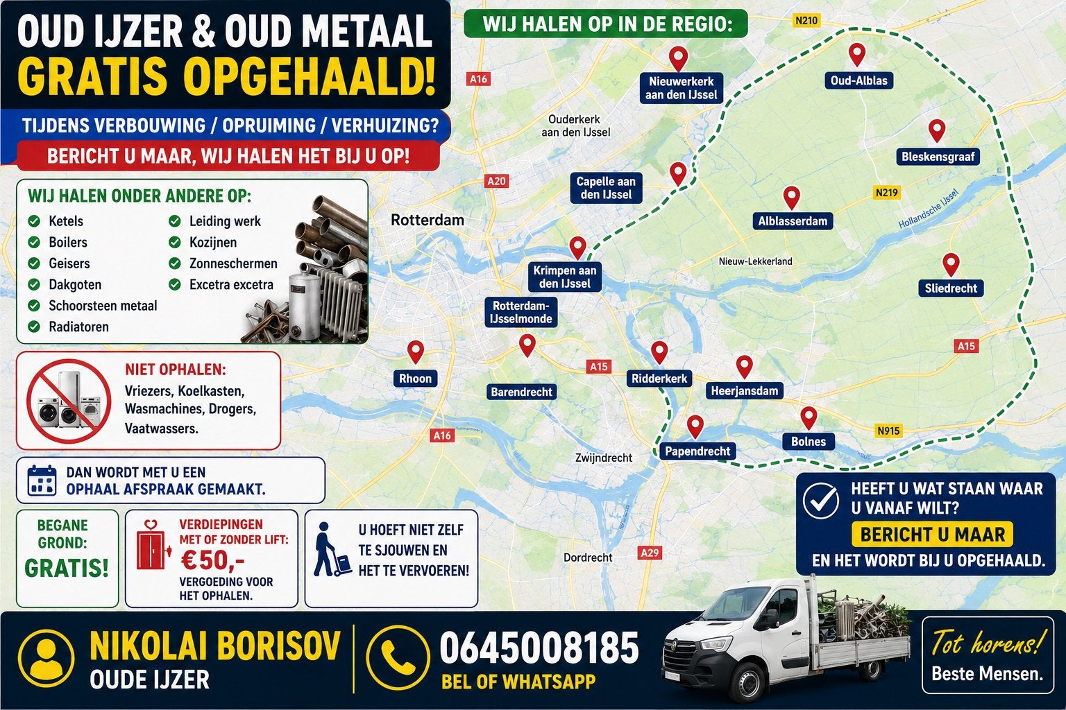 Gratis oud metal, Ophalen of Verzenden