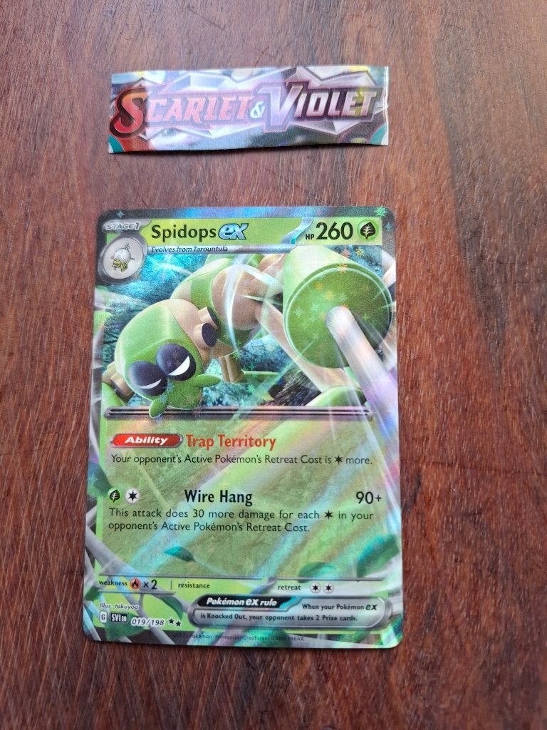 Pokemon – Spidops (EX) (SVI 019/198) – Scarlet & Violet, Ophalen of Verzenden, Nieuw, Losse kaart, Foil