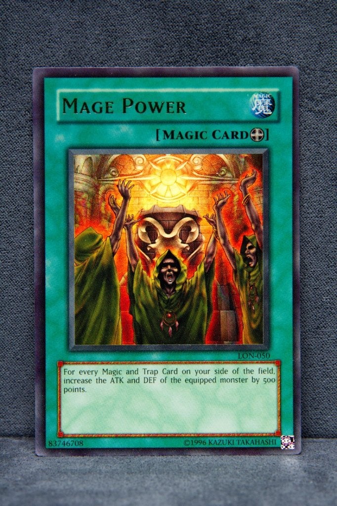 Yu-Gi-Oh! Mage Power LON-050 Ultra Rare NM, Ophalen of Verzenden, Zo goed als nieuw, Losse kaart, Foil